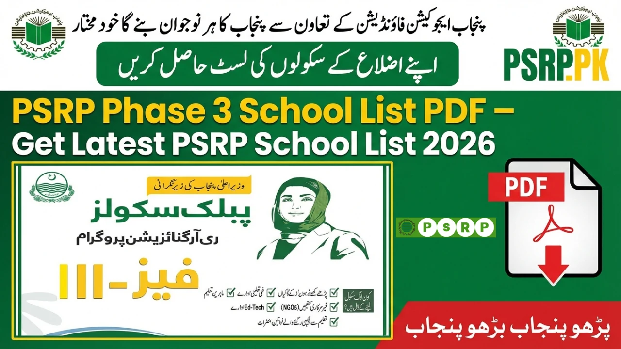 PSRP Phase 3 School List PDF
